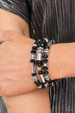 Paparazzi Dynamic Dazzle - Black Bracelet