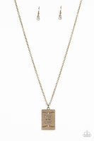 Paparazzi All About Trust - Brass Necklace inscribed with "Trust in the Lord"