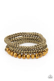 Paparazzi Gutsy and Glitzy - Brass Bracelets