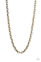 Paparazzi Gridiron Rumble - Brass Necklace for Men