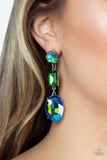 Extra Envious - Green - Paparazzi Multicolored Earrings - TheSavvyShoppersJewelryStore