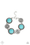 Paparazzi Fredonia Flower Patch - Blue Turquoise Bracelet