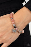 Paparazzi Butterfly Nirvana - Pink Bracelet with Butterfly Charm