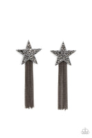 Paparazzi Superstar Solo - Black Earrings