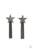 Paparazzi Superstar Solo - Black Earrings