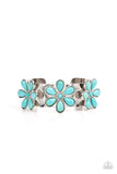 Paparazzi Desert Flower Patch - Blue Turquoise Cuff Bracelet