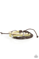 Paparazzi Timber Trail - Green Drawstring Bracelet