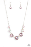 Paparazzi Pampered Powerhouse - Pink Rhinestone Necklace