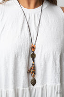 Knotted Keepsake - Orange - Paparazzi Necklace - TheSavvyShoppersJewelryStore