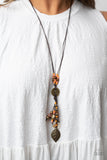 Knotted Keepsake - Orange - Paparazzi Necklace - TheSavvyShoppersJewelryStore