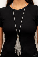 A Clean Sweep - Silver - Paparazzi Fringe Necklace - TheSavvyShoppersJewelryStore