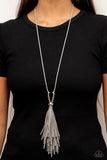 A Clean Sweep - Silver - Paparazzi Fringe Necklace - TheSavvyShoppersJewelryStore