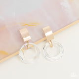 Paparazzi Clear Out! - Gold Clip-on Earrings