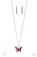Paparazzi The Social Butterfly Effect - Multi colored Butterfly Necklace