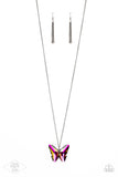 Paparazzi The Social Butterfly Effect - Multi colored Butterfly Necklace