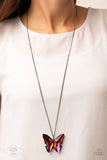 The ​Social Butterfly Effect - Multi - Paparazzi Oil Spill Butterfly Necklace - TheSavvyShoppersJewelryStore