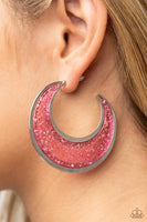 Charismatically Curvy - Pink - Paparazzi Hoop Earrings - TheSavvyShoppersJewelryStore