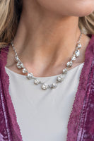 Paparazzi Hands Off the Crown! - White Rhinestone Necklace