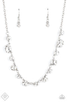 Paparazzi Hands Off the Crown! - White Rhinestone Necklace