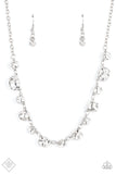 Paparazzi Hands Off the Crown! - White Rhinestone Necklace