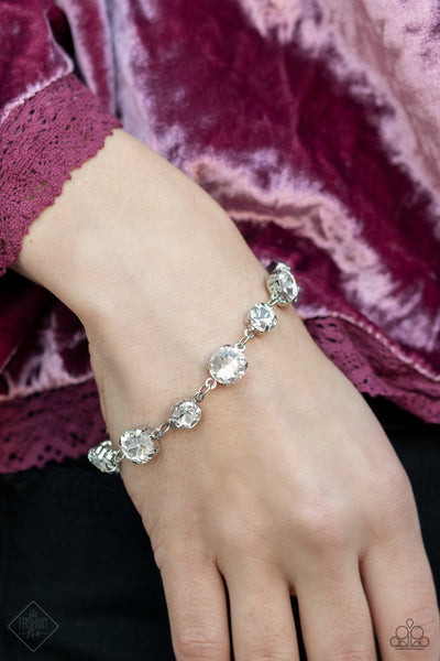 Paparazzi Bippity Boppity BLING - White Rhinestone Bracelet