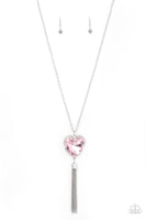 Paparazzi Finding My Forever - Pink Gemstone Heart Necklace