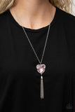 Finding My Forever - Pink - Paparazzi Heart Necklace - TheSavvyShoppersJewelryStore