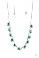 Paparazzi Modest Masterpiece - Green Gemstone Necklace