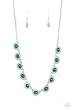 Paparazzi Modest Masterpiece - Green Gemstone Necklace