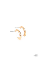 Paparazzi Skip the Small Talk - Gold Hoop Earrings