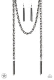 Paparazzi SCARFed for Attention - Gunmetal Necklace