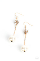 Paparazzi Nautical Nostalgia - Gold and Pearl Earrings