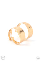 Paparazzi Versatile Velocity - Gold Clip-on Hoop Earrings