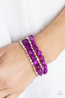 Paparazzi Pacific Picnic - Purple Necklace and Seaside Siesta - Purple Bracelet