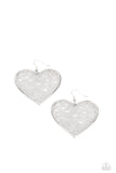 Paparazzi Fairest in the Land - Silver Heart Earrings