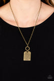 Persevering Philippians - Brass - Paparazzi brass necklace inscribed with "I can do all things through Christ who strengthens me" - TheSavvyShoppersJewelryStore