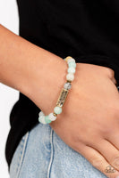 Serene Season - Blue - Paparazzi multi colored bracelet inscribed with "peace" - TheSavvyShoppersJewelryStore