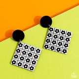 Paparazzi Vintage Vaudeville - Black and White Earrings