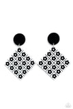 Paparazzi Vintage Vaudeville - Black and White Earrings