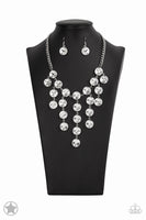 Paparazzi Spotlight Stunner - White Rhinestone Necklace