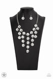 Paparazzi Spotlight Stunner - White Rhinestone Necklace