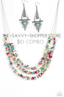 Paparazzi Placid Pebbles - Multi colored Necklace
