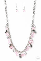 Paparazzi Downstage Dazzle - Pink Necklace