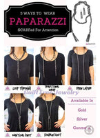 Paparazzi SCARFed for Attention - Gunmetal Necklace