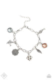 Paparazzi Fancifully Flighty - Silver Charm Bracelet