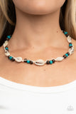 Bermuda Beachcomber - Blue Turquoise Multi-Colored Choker Necklace - TheSavvyShoppersJewelryStore