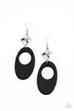 Paparazzi Retro Reveal - Black Earrings