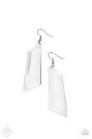 Paparazzi The Final Cut - White / Clear Earrings