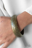 Paparazzi Tread Lightly - Brass Bangle