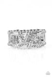 Paparazzi Can Only Go UPSCALE From Here - White Rhinestone Ring